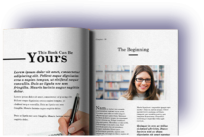 Illustration of an open book for storytelling